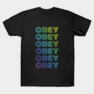 BTS Army - J-Hope obey (ripetitive dynamite style rainbow green) | Kpop Army T-Shirt